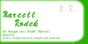 marcell rodek business card